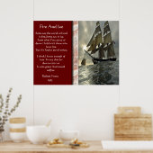 Vuur en ijs met Posters van zeilboten (Keuken)