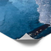 Vuur en ijs op drijvend Poster van Alaskan Ice Ber (Hoek)