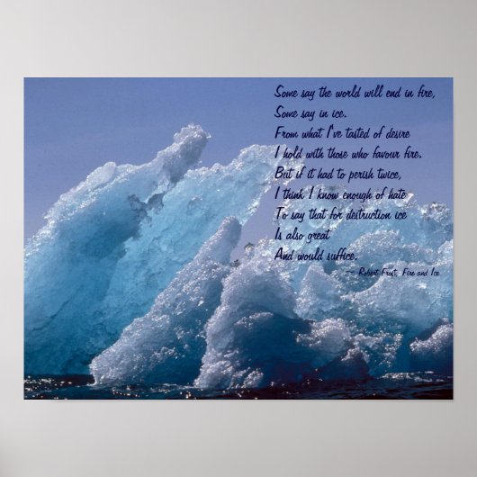 Vuur en ijs op drijvend Poster van Alaskan Ice Ber (Voorkant)