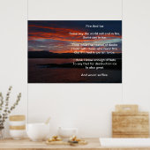 Vuur en ijs over een brandend zonnescherm Poster (Keuken)