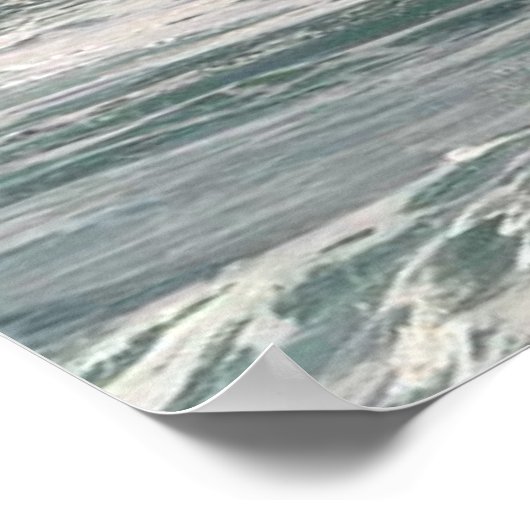 Vuur en ijs over grote golven poster (Hoek)