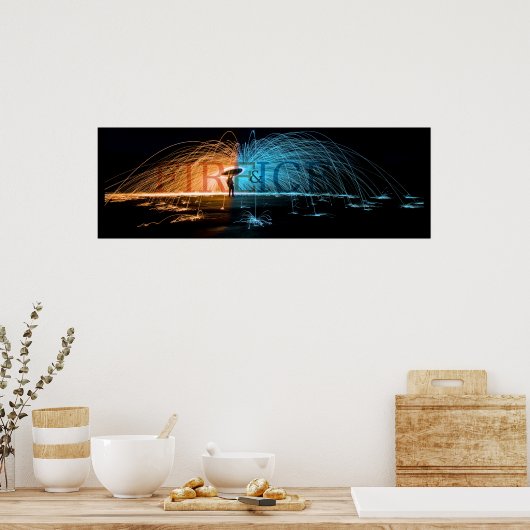 Vuur en ijs poster (Keuken)