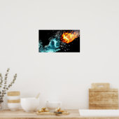 Vuur en ijs poster (Keuken)