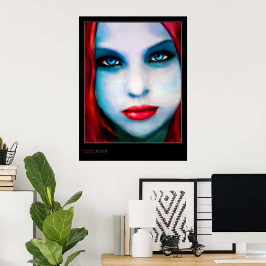 Vuur en ijs poster (Thuiskantoor)