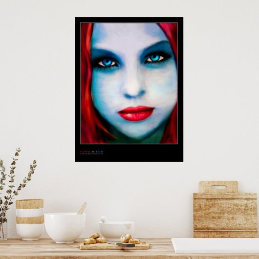 Vuur en ijs poster (Keuken)