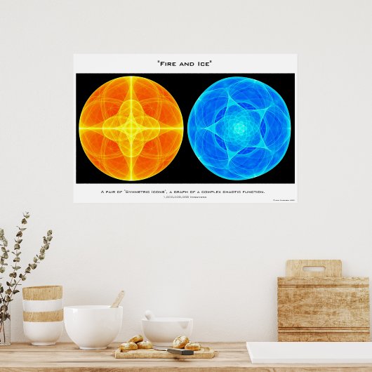 Vuur en ijs poster (Keuken)