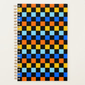 Vuur en ijs schaakbordpatroon planner (Voorkant)