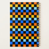 Vuur en ijs schaakbordpatroon planner (Achterkant)
