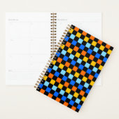 Vuur en ijs schaakbordpatroon planner (Display)