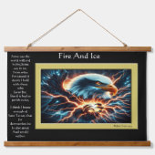 Vuur en ijs Stormy Majesteit Eagles Hangend Wandkleed (Voorkant)