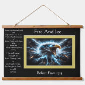 Vuur en ijs Thunderbird oplopend Hangend Wandkleed (Voorkant)