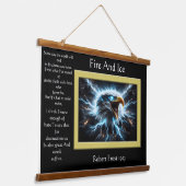 Vuur en ijs Thunderbird oplopend Hangend Wandkleed (Gebogen)