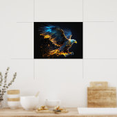 Vuur en ijs van vliegende adelaars poster (Keuken)