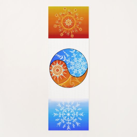 Vuur en ijs yogamat (Voorkant)