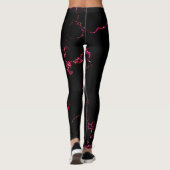 Vuur en ijs: zwarte en rode Leggings (Achterkant)