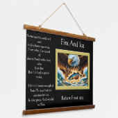 Vuur en ijsarend vangen prooi hangend wandkleed (Gebogen)