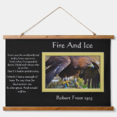 Vuur en ijsbalkadelaar op een helling hangend wandkleed (Voorkant)