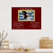 Vuur- en ijsbalkadelaars boven sneeuwPosters Poster (Keuken)