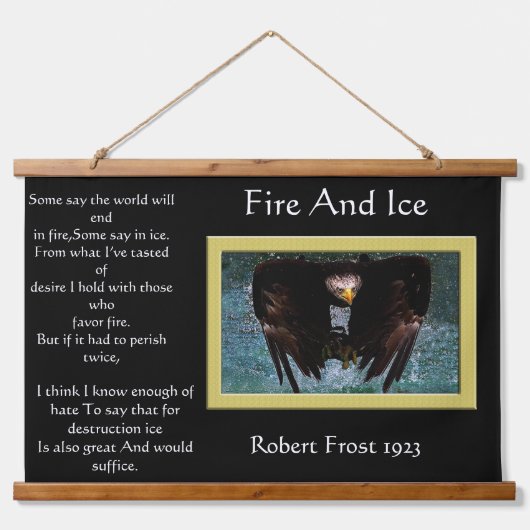 Vuur- en ijsbalkspatten hangend wandkleed (Voorkant)