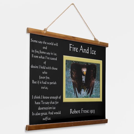 Vuur- en ijsbalkspatten hangend wandkleed (Gebogen)