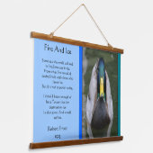 Vuur en ijskap in water hangend wandkleed (Gebogen)