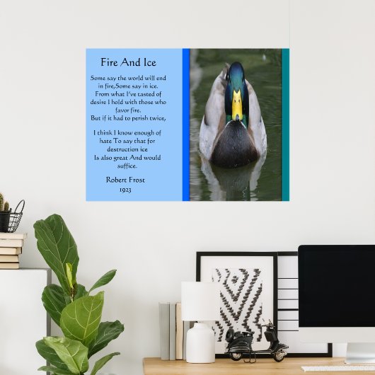 Vuur- en ijskarakter in Posters (Thuiskantoor)