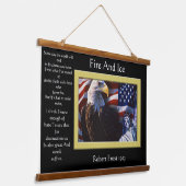 Vuur en ijskoude adelaars zitten te kijken hangend wandkleed (Gebogen)