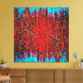 Vuur- en ijstextuur canvas afdruk (Insitu (Woonkamer))