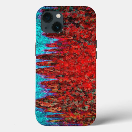 Vuur- en ijstextuur Hoesje-Mate iPhone case (Achterkant)