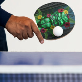 Vuur en Land Tiki Tafeltennisbatje