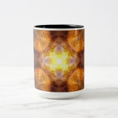 Vuur en licht tweekleurige koffiemok (Center)