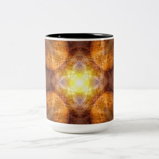 Vuur en licht tweekleurige koffiemok (Center)