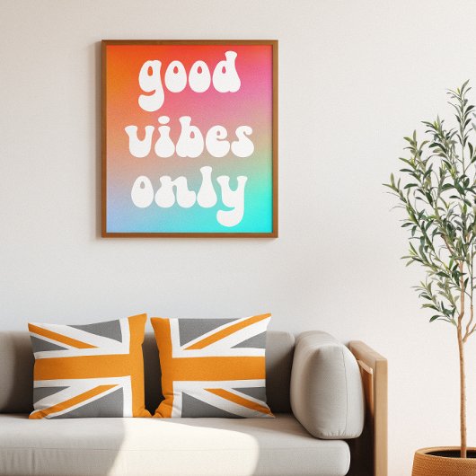 Vuur en luchtgradiënt Alleen goede vibes Poster
