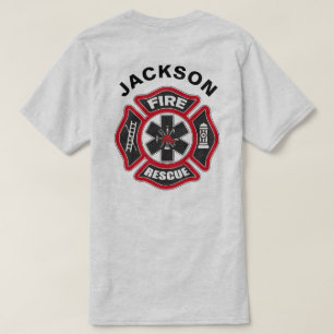 Vuur en Redding Rood en Zwart T-shirt