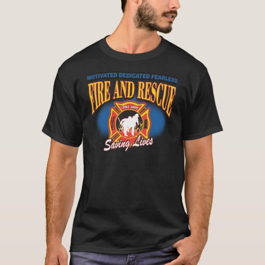 Vuur- en reddingslevens t-shirt (Voorkant)