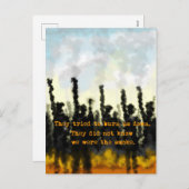 Vuur en rook feestdagenkaart (Voorkant / Achterkant)