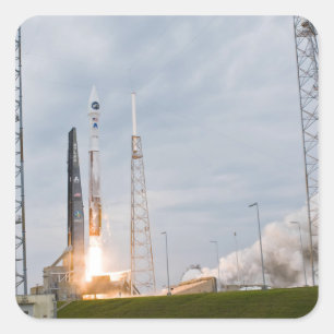 Vuur- en rooksignaal vierkante sticker