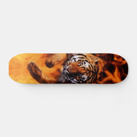 Vuur en tijger persoonlijk skateboard (Horizontaal)