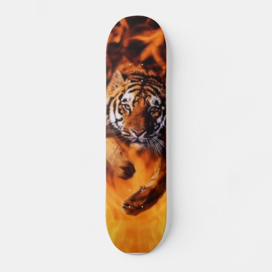 Vuur en tijger persoonlijk skateboard (Voorkant)