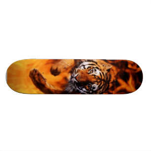 Vuur en tijger persoonlijk skateboard