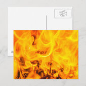 Vuur en vlammen briefkaart (Voorkant / Achterkant)