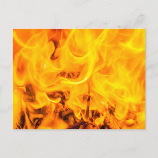 Vuur en vlammen briefkaart (Voorkant)