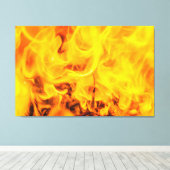 Vuur en vlammen canvas afdruk (Insitu (Houten vloer))