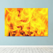 Vuur en vlammen canvas afdruk (Insitu (Houten vloer))