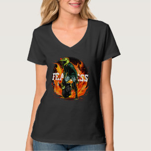 Vuur en vlammen elektrische Unicycle Stuntman T-shirt
