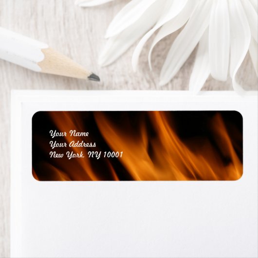 Vuur en vlammen etiket (Insitu)