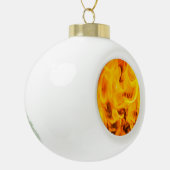 Vuur en vlammen keramische bal ornament (Links)