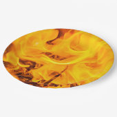 Vuur en vlammen papieren bordje (Gekanteld)