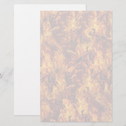 Vuur en vlammen patroon briefpapier (Voorkant / Achterkant)