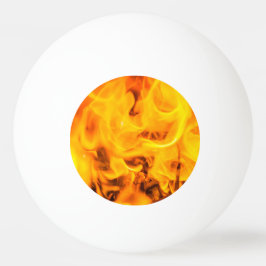 Vuur en vlammen pingpongbal
